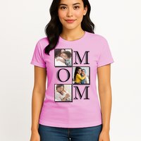 Mom Personalized Gift For Mothers Day Custom Photo Womens T-Shirt