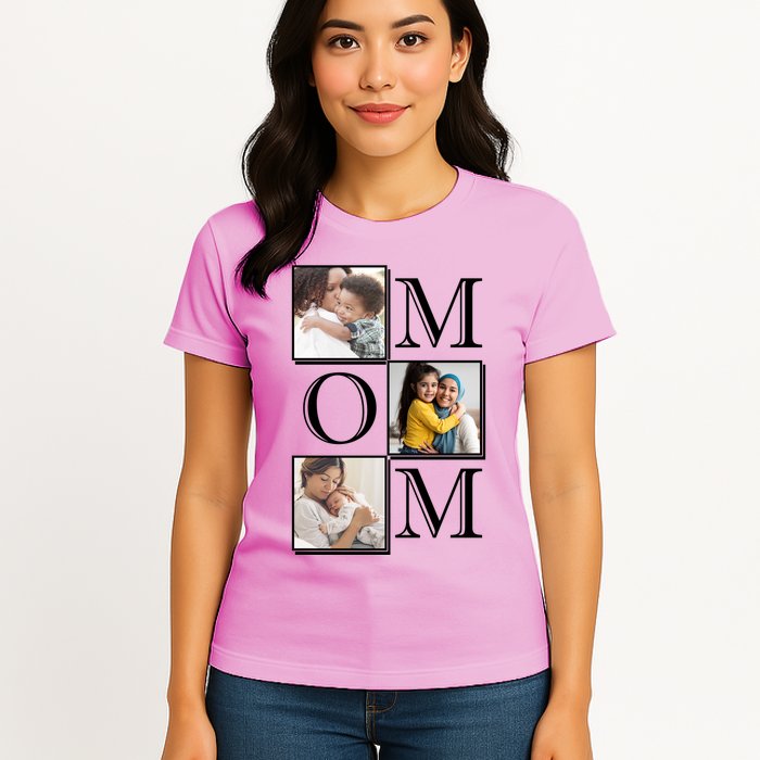 Mom Personalized Gift For Mothers Day Custom Photo Womens T-Shirt