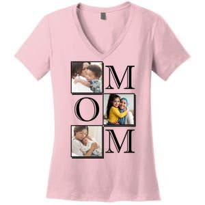 Mom Personalized Gift For Mothers Day Custom Photo Women's V-Neck T-Shirt