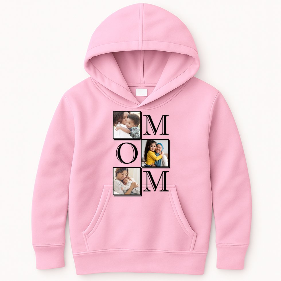 Mom Personalized Gift For Mothers Day Custom Photo Kids Hoodie