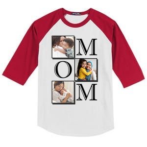 Mom Personalized Gift For Mothers Day Custom Photo Kids Colorblock Raglan Jersey