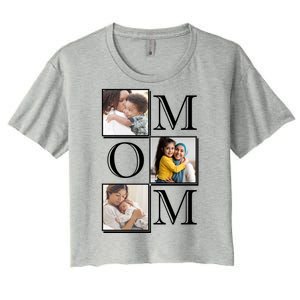 Mom Personalized Gift For Mothers Day Custom Photo Women's Crop Top Tee