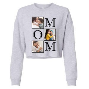 Mom Personalized Gift For Mothers Day Custom Photo Cropped Pullover Crew