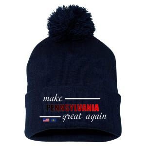 Make Pennsylvania Great Again Pom Pom 12in Knit Beanie