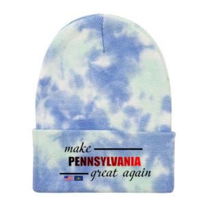 Make Pennsylvania Great Again Tie Dye 12in Knit Beanie