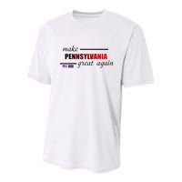 Make Pennsylvania Great Again Youth Performance Sprint T-Shirt