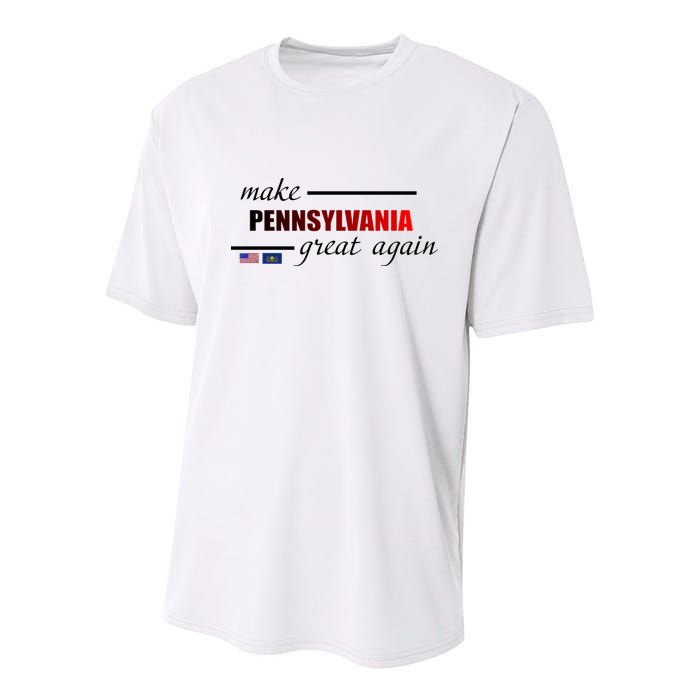 Make Pennsylvania Great Again Youth Performance Sprint T-Shirt