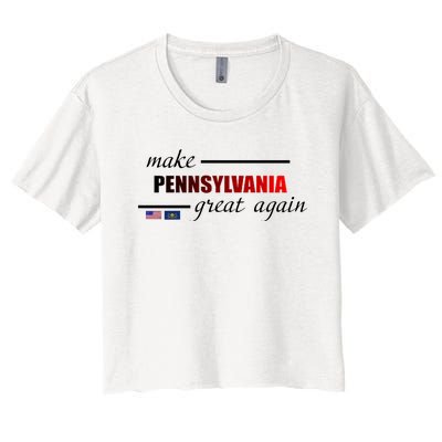 Make Pennsylvania Great Again Women's Crop Top Tee