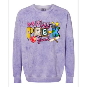 Miss PreK Grad Graduation Last Day Of School Colorblast Crewneck Sweatshirt