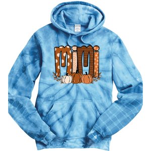 Mimi Pumpkin Halloween Thanksgiving Grandma Fall Leaves Tie Dye Hoodie