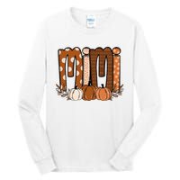 Mimi Pumpkin Halloween Thanksgiving Grandma Fall Leaves Tall Long Sleeve T-Shirt