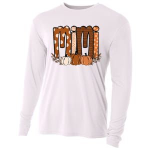 Mimi Pumpkin Halloween Thanksgiving Grandma Fall Leaves Cooling Performance Long Sleeve Crew