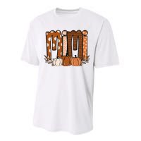 Mimi Pumpkin Halloween Thanksgiving Grandma Fall Leaves Performance Sprint T-Shirt