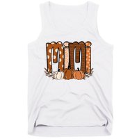 Mimi Pumpkin Halloween Thanksgiving Grandma Fall Leaves Tank Top