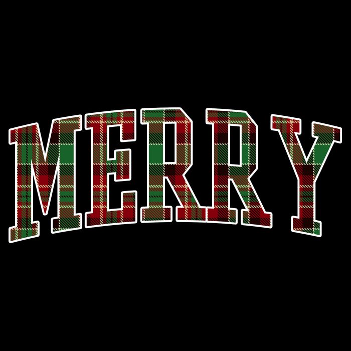 Merry Plaid Holiday Christmas Zip Tote Bag