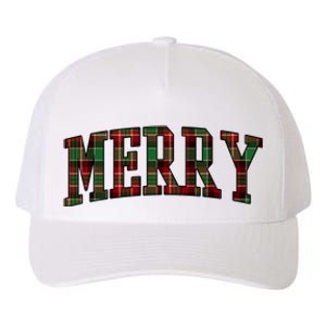 Merry Plaid Holiday Christmas Yupoong Adult 5-Panel Trucker Hat