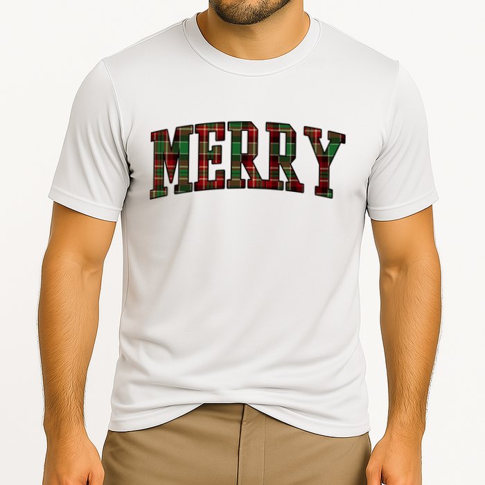 Merry Plaid Holiday Christmas Performance Shirt
