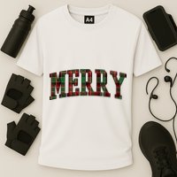 Merry Plaid Holiday Christmas Performance Shirt