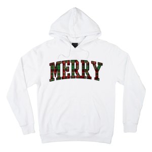 Merry Plaid Holiday Christmas Hoodie