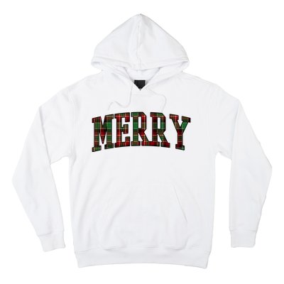 Merry Plaid Holiday Christmas Hoodie