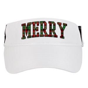 Merry Plaid Holiday Christmas Adult Drive Performance Visor