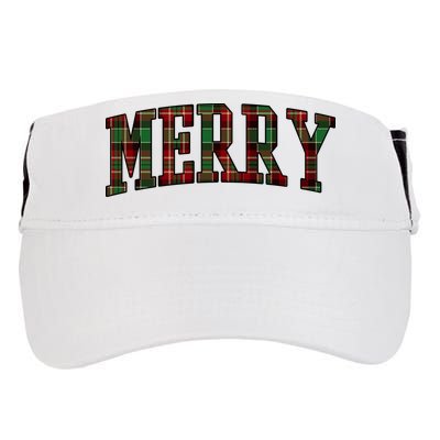 Merry Plaid Holiday Christmas Adult Drive Performance Visor