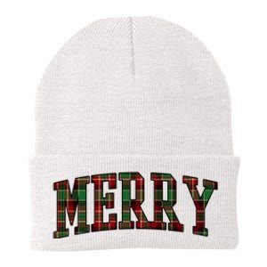 Merry Plaid Holiday Christmas Knit Cap Winter Beanie