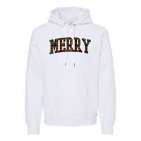 Merry Plaid Holiday Christmas Premium Hoodie