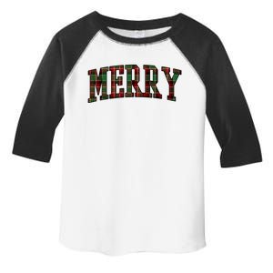 Merry Plaid Holiday Christmas Toddler Fine Jersey T-Shirt