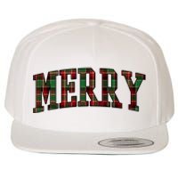 Merry Plaid Holiday Christmas Wool Snapback Cap