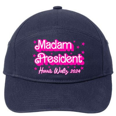 Madam President Harris 2024 Kamala Harris Waltz 7-Panel Snapback Hat