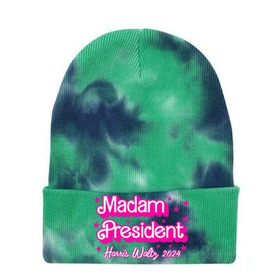 Madam President Harris 2024 Kamala Harris Waltz Tie Dye 12in Knit Beanie