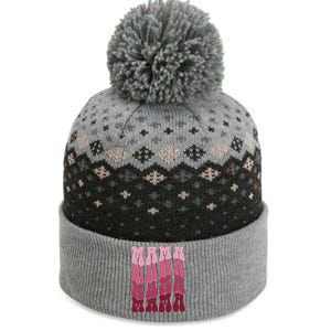 Mama Pink Hippie Retro The Baniff Cuffed Pom Beanie