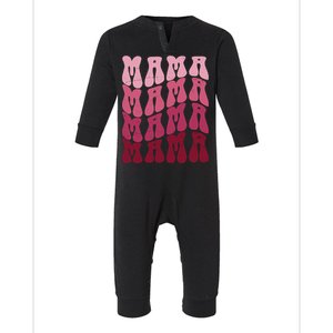 Mama Pink Hippie Retro Infant Fleece One Piece