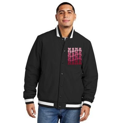 Mama Pink Hippie Retro Insulated Varsity Jacket