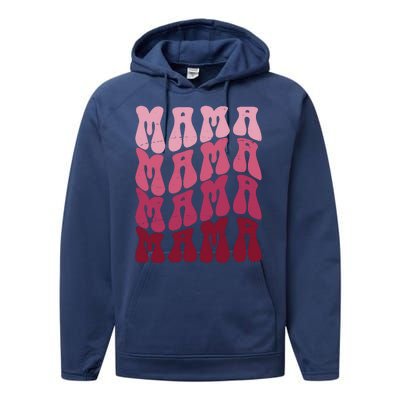 Mama Pink Hippie Retro Performance Fleece Hoodie