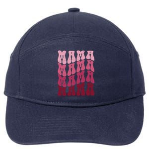 Mama Pink Hippie Retro 7-Panel Snapback Hat