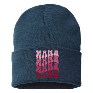 Mama Pink Hippie Retro Sustainable Knit Beanie