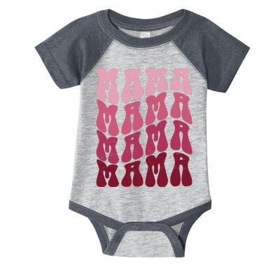 Mama Pink Hippie Retro Infant Baby Jersey Bodysuit