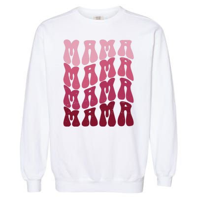 Mama Pink Hippie Retro Garment-Dyed Sweatshirt