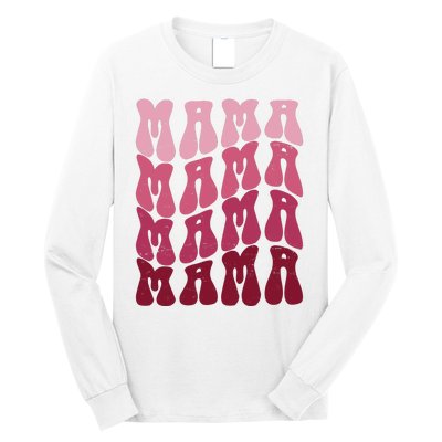 Mama Pink Hippie Retro Long Sleeve Shirt