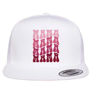 Mama Pink Hippie Retro Flat Bill Trucker Hat