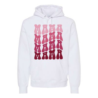 Mama Pink Hippie Retro Premium Hoodie