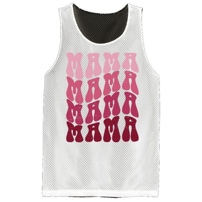 Mama Pink Hippie Retro Mesh Reversible Basketball Jersey Tank