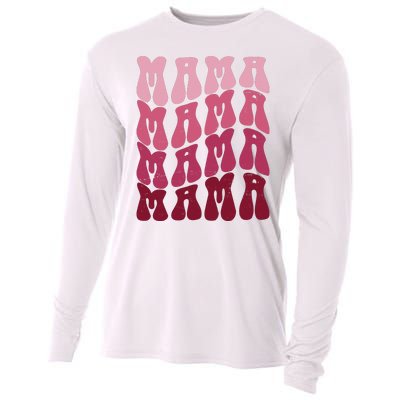 Mama Pink Hippie Retro Cooling Performance Long Sleeve Crew