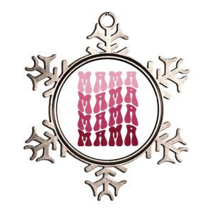 Mama Pink Hippie Retro Metallic Star Ornament