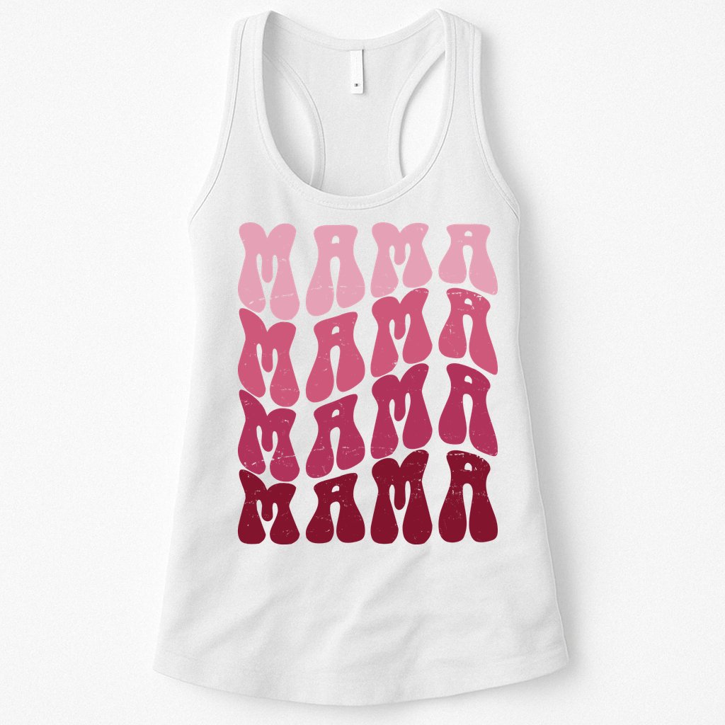 Mama Pink Hippie Retro Womens Tank Top