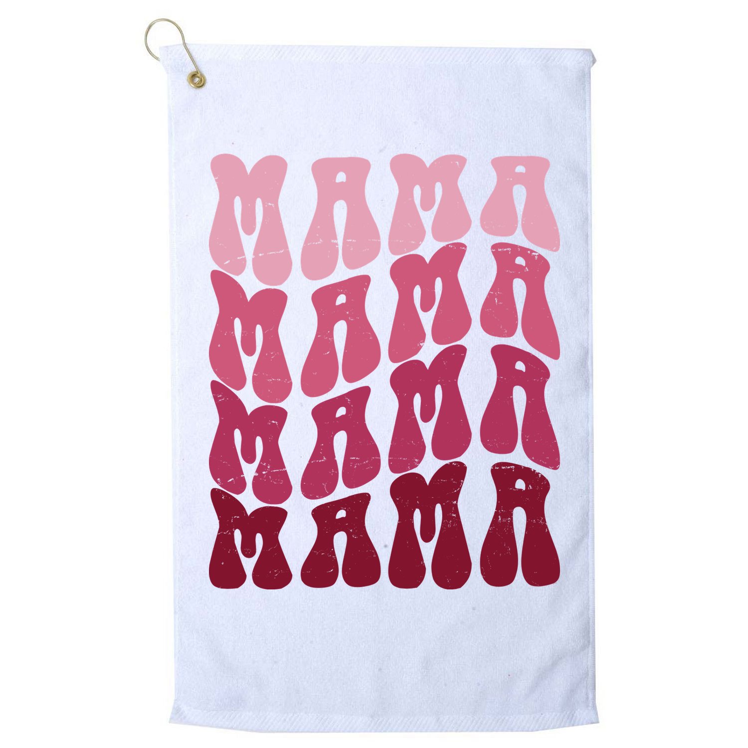 Mama Pink Hippie Retro Golf Towel