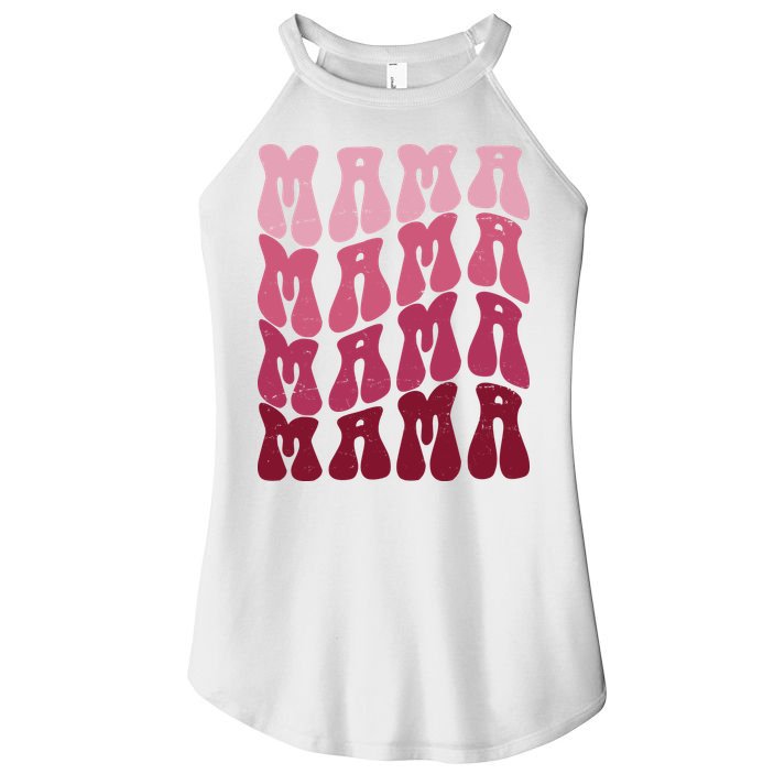 Mama Pink Hippie Retro Women's Perfect Tri Rocker Tank