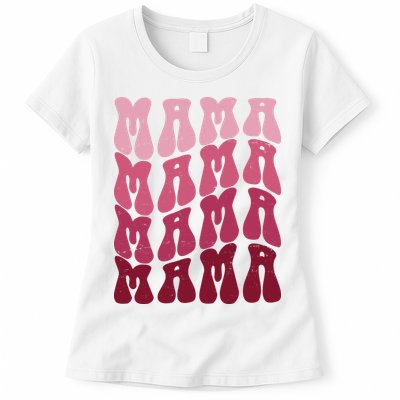 Mama Pink Hippie Retro Womens T-Shirt